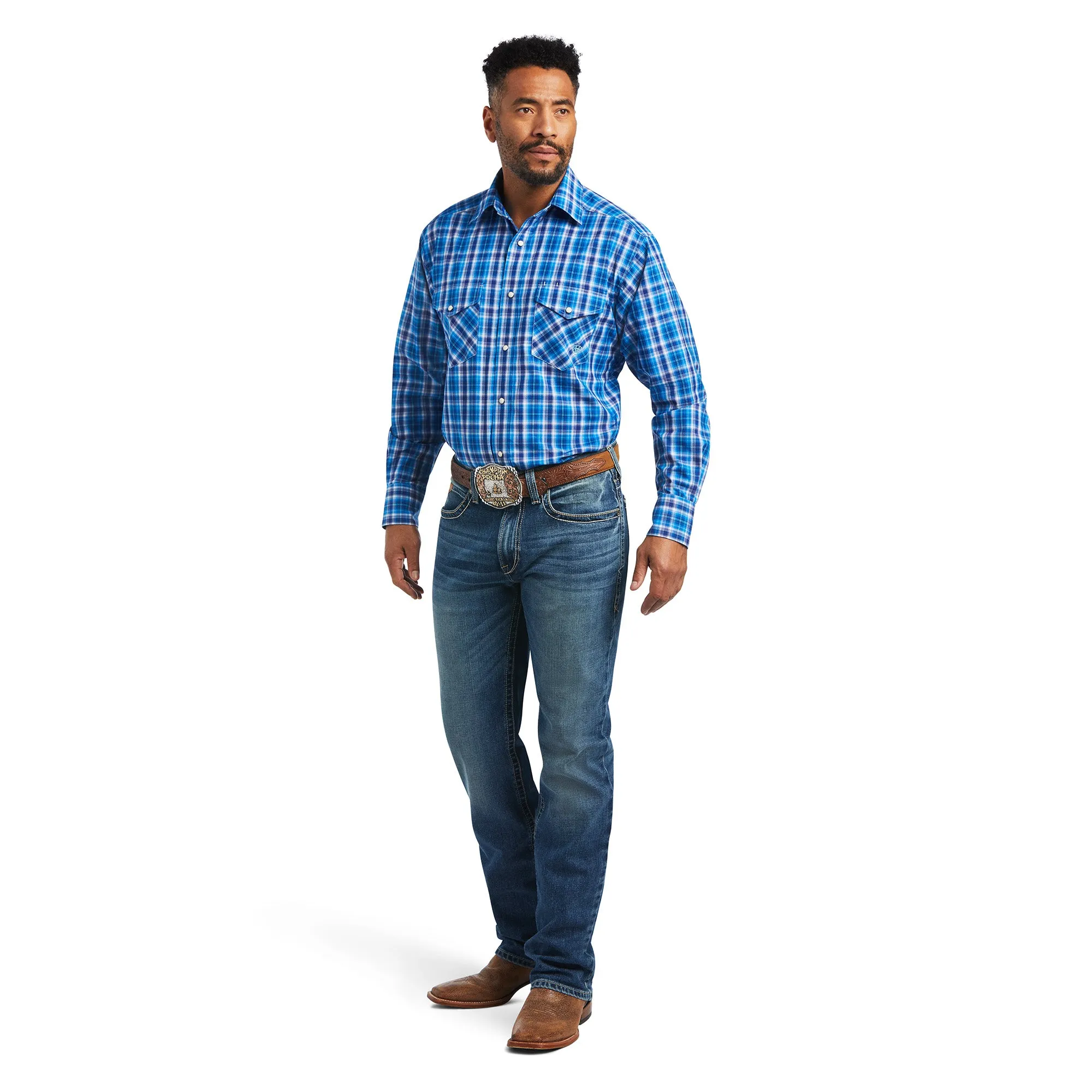 Ariat | Men's Mason | Classic Fit Western Shirt | Brilliant Blue