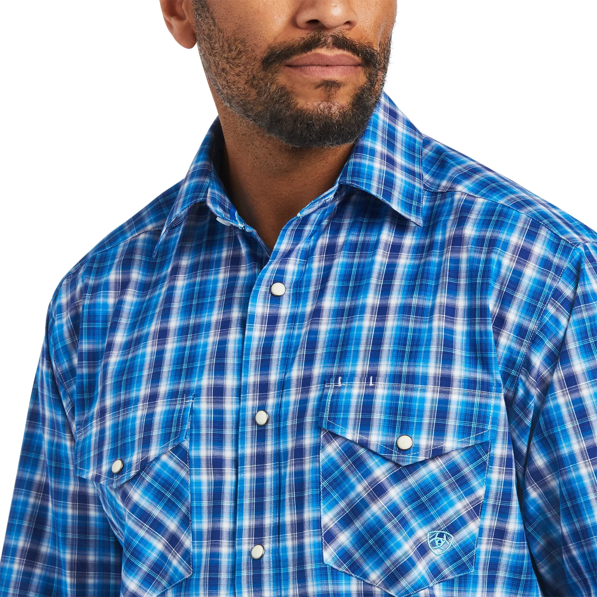 Ariat | Men's Mason | Classic Fit Western Shirt | Brilliant Blue