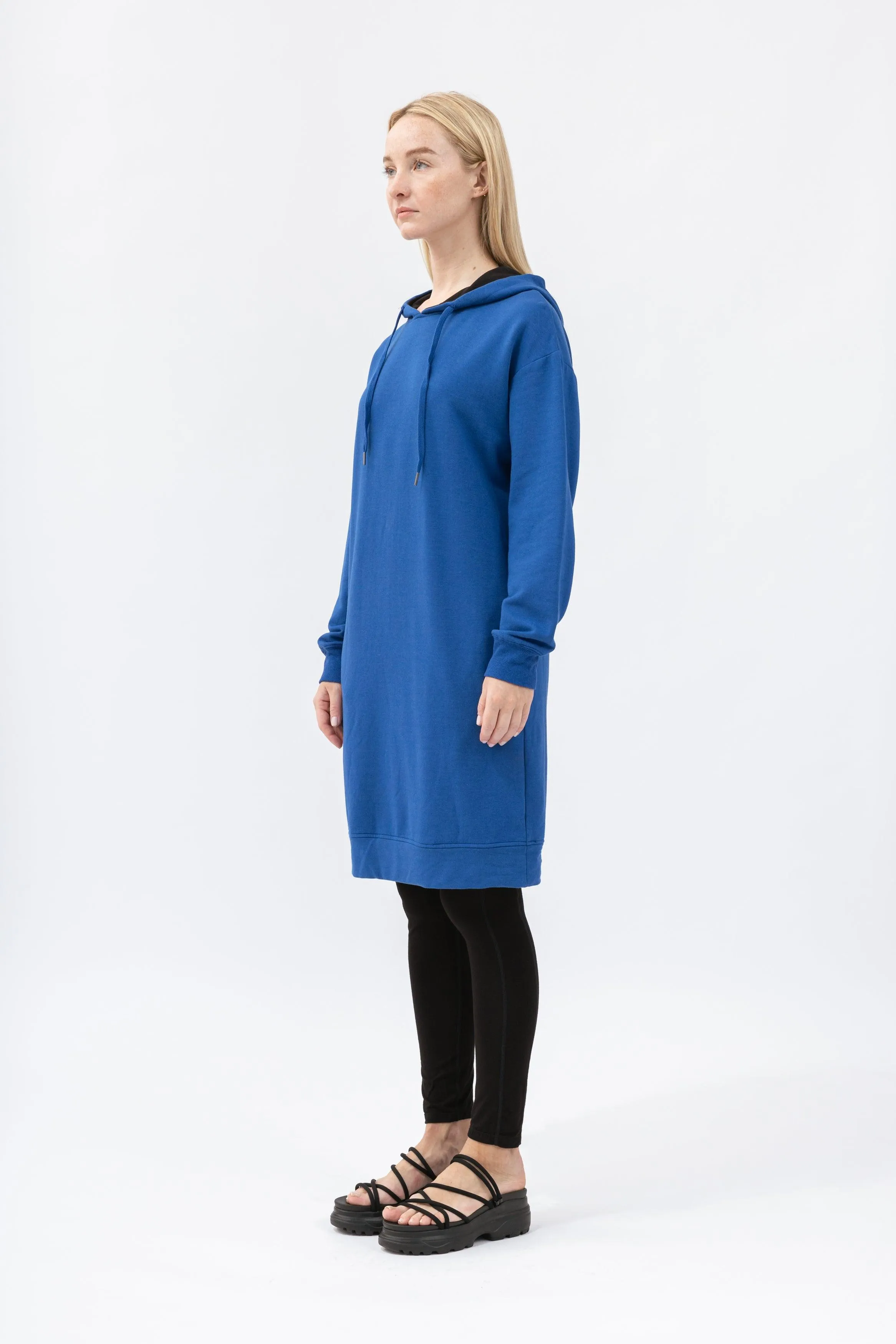 Bamboo Brushed-Back Sweat Long Length Hoodie Dress