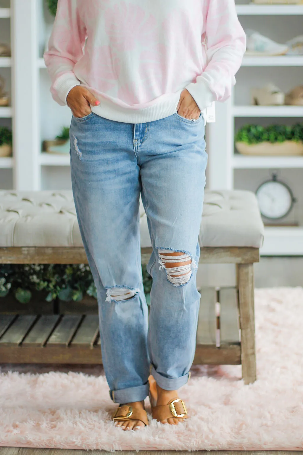 Bayeas Relaxed Boyfriend Jeans