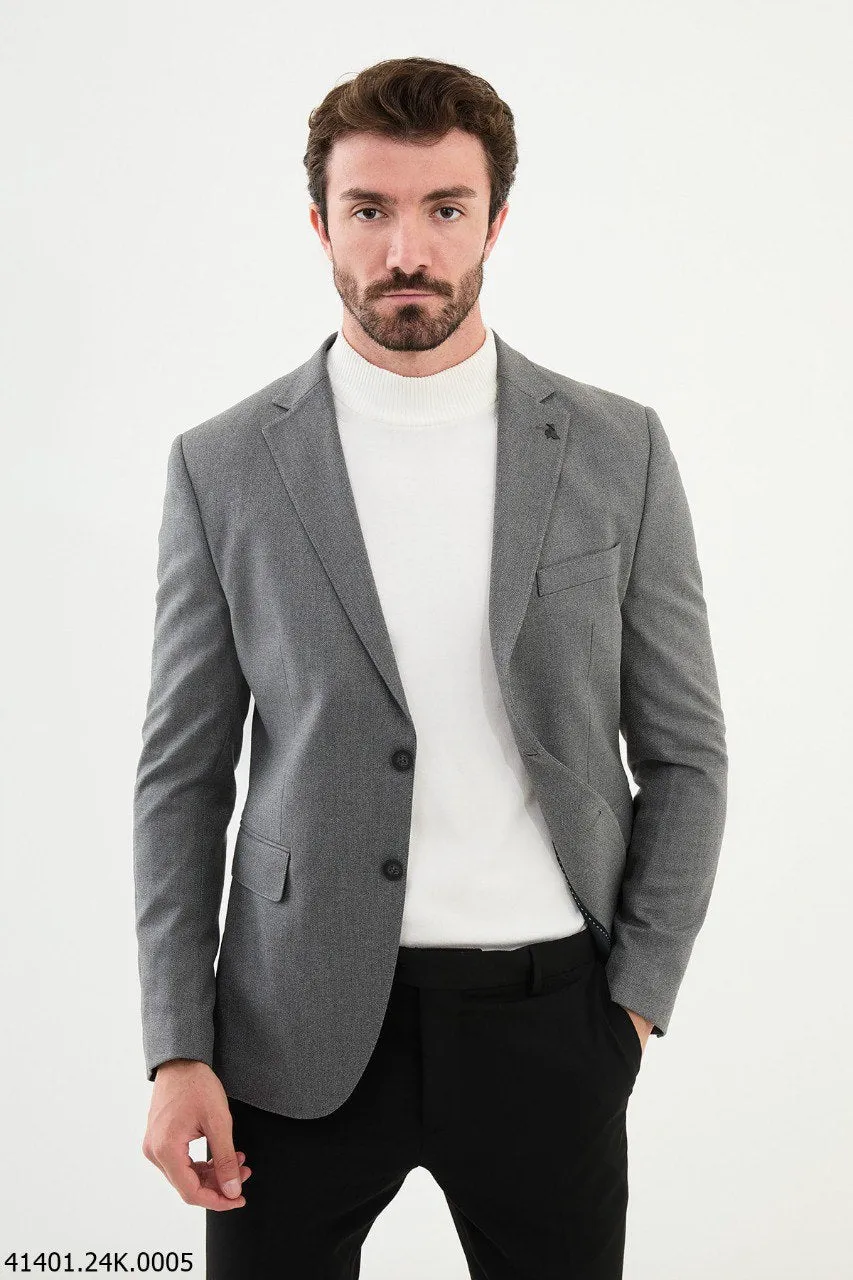 Bojoni Belmonte Slim Fit Gray Blazer