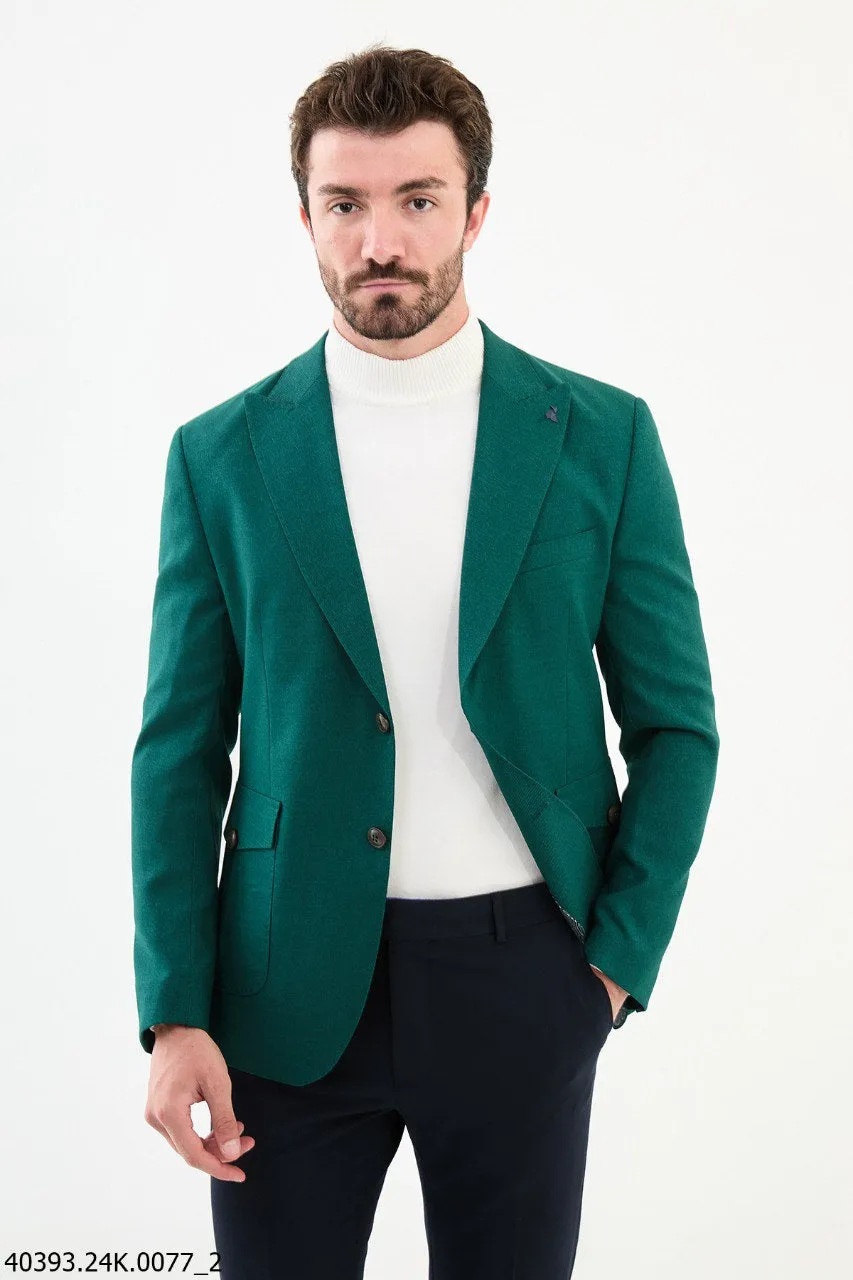 Bojoni Belmonte Slim Fit Mint Green  Blazer