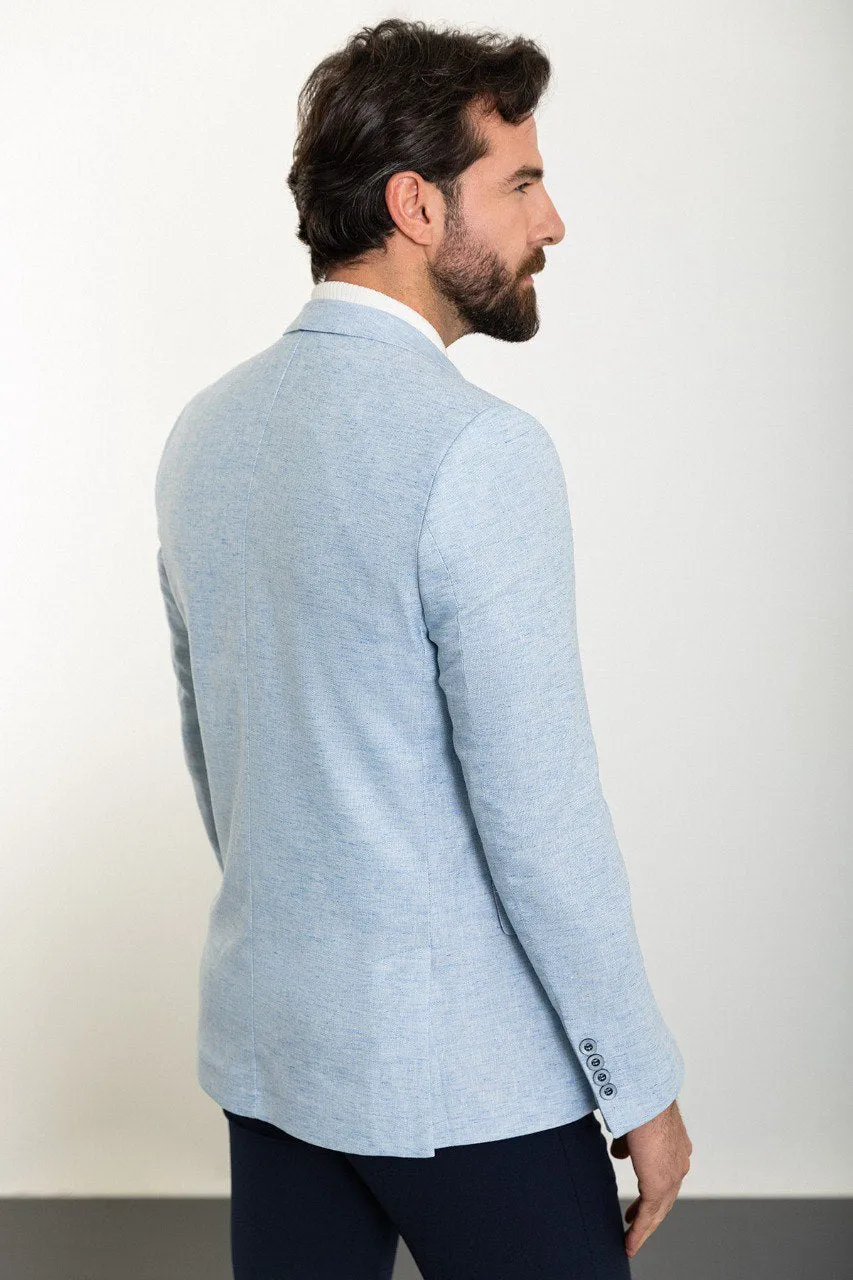 Bojoni Torretta Slim Fit Ice Blue Blazer