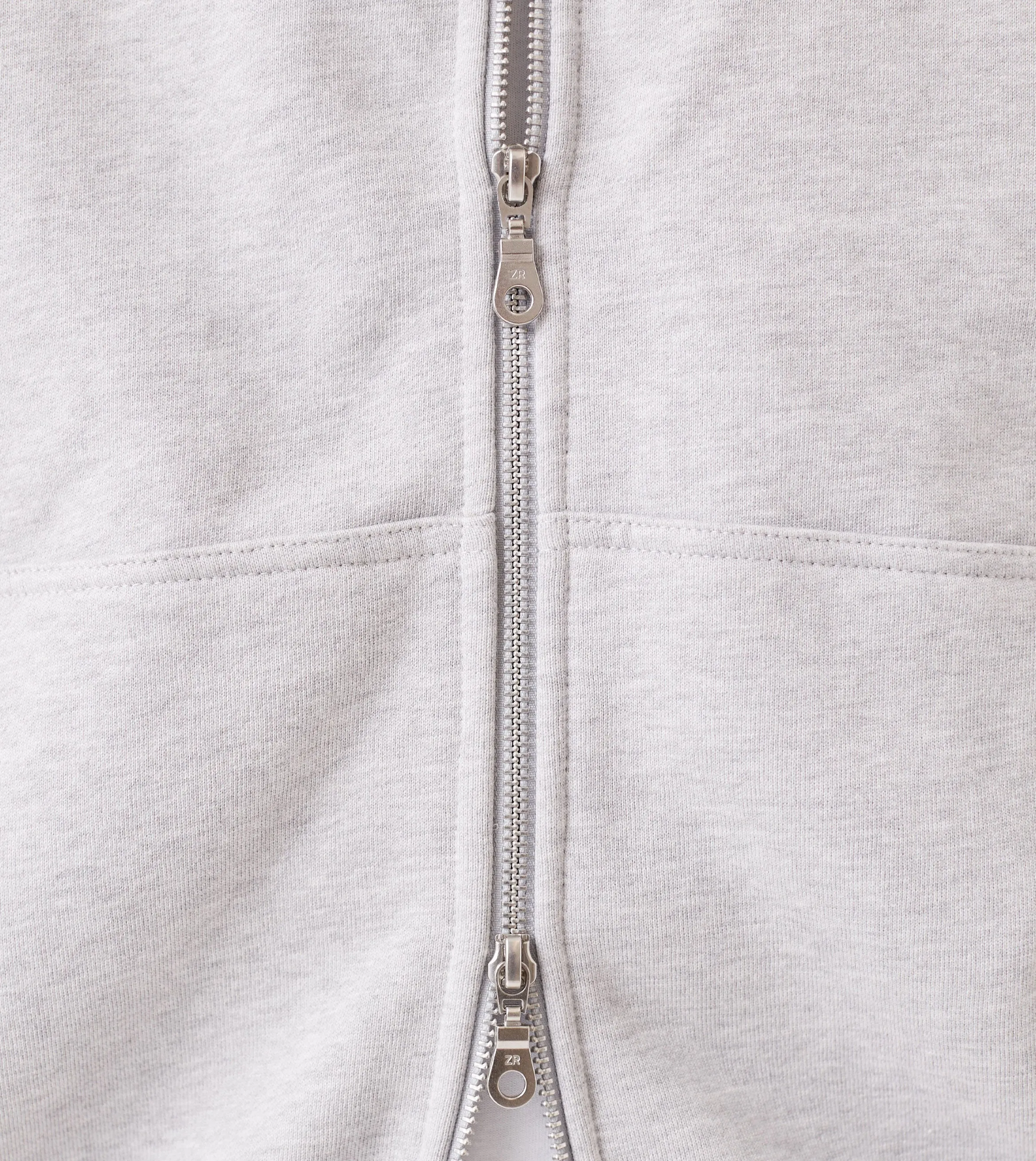 Box Zip Hood Grey Marle