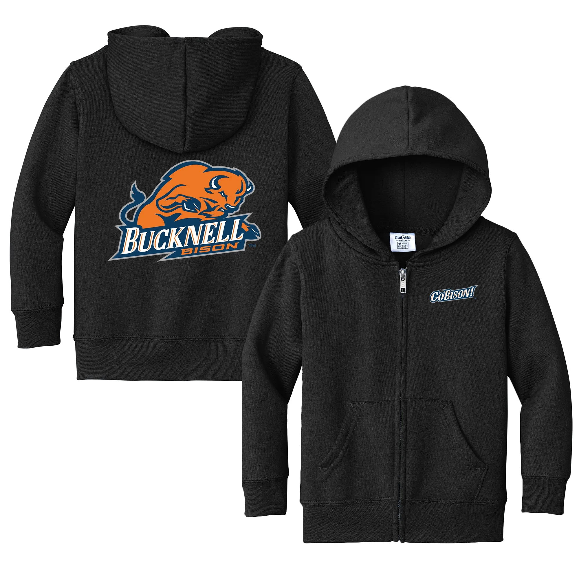 Bucknell Bison Logo Toddler Full-Zip Sweatshirt