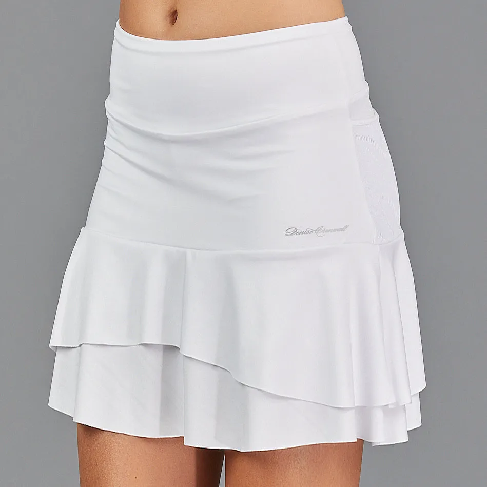 Classic Whites Two Tier 16.5" Skort (white/lace)