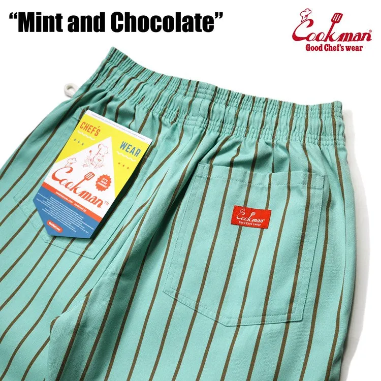 Cookman Chef Pants - Stripe : Mint x Chocolate