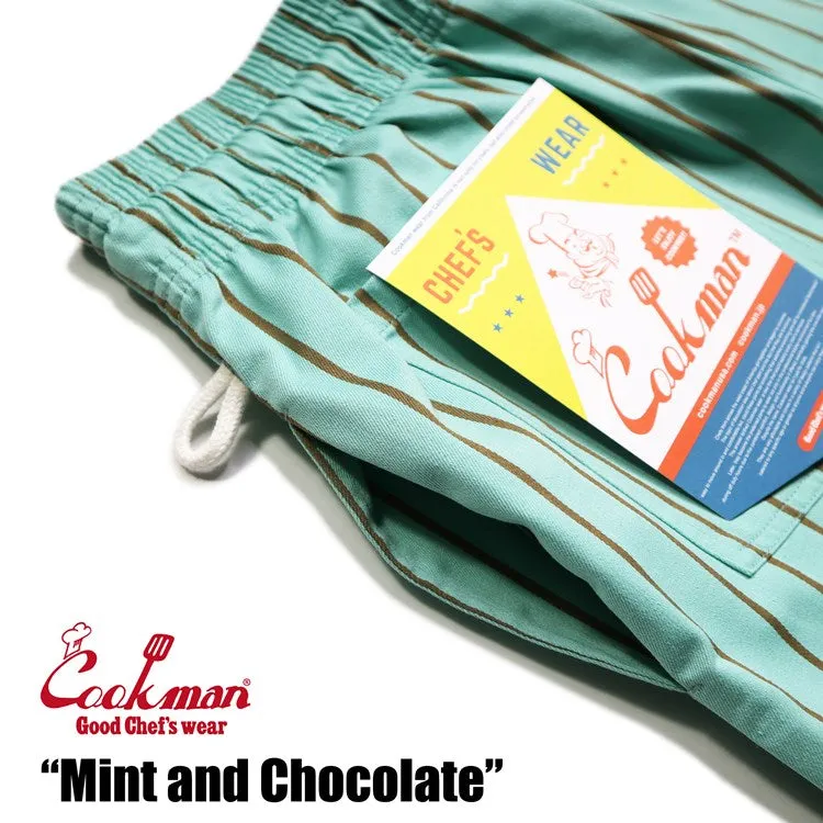 Cookman Chef Pants - Stripe : Mint x Chocolate