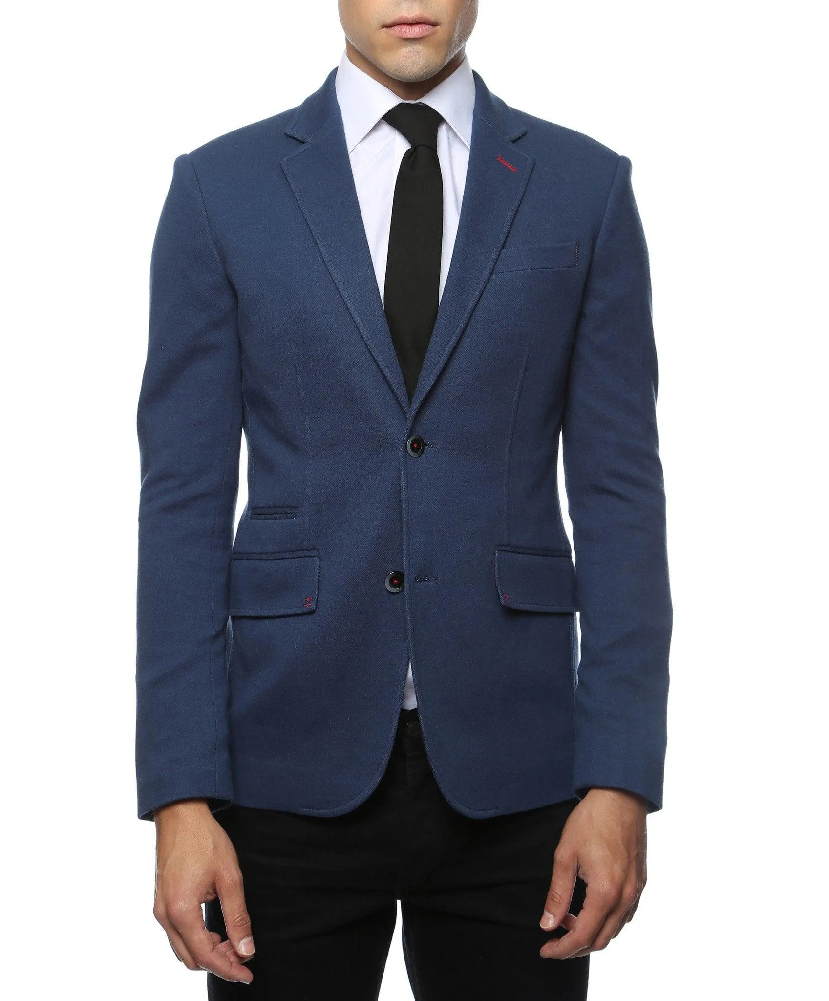 Daytona Navy Blue Stretch Slim Fit Blazer