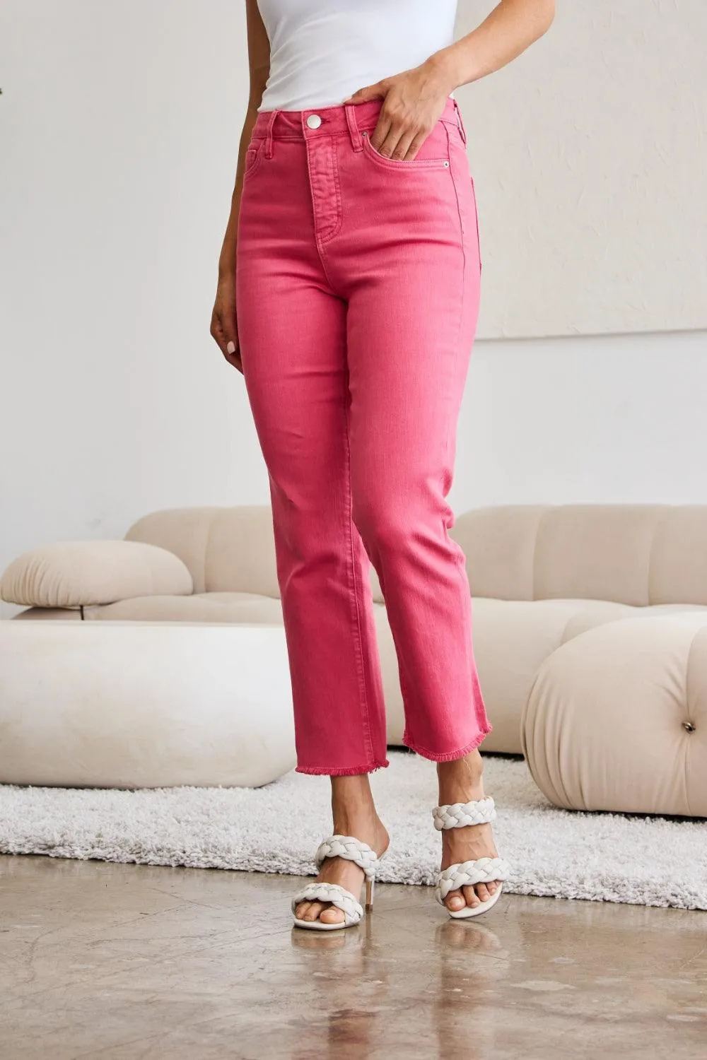 Full Size Tummy Control High Waist Jeans