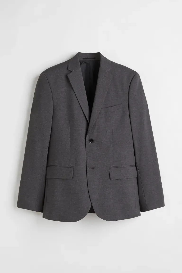 H&M slim fit blazer, dark gray