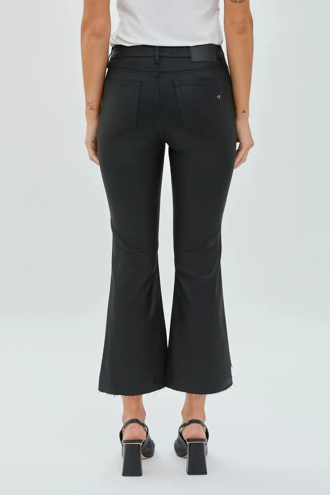 Hidden Happi Crop Coated Step Hem Jeans