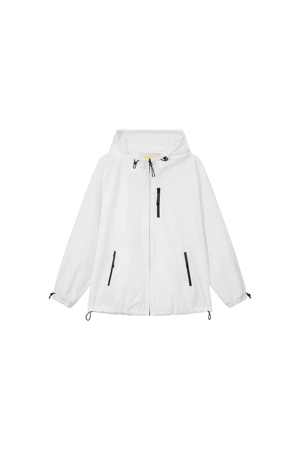 Hooded Loose Fit Sporty Windbreaker Jacket