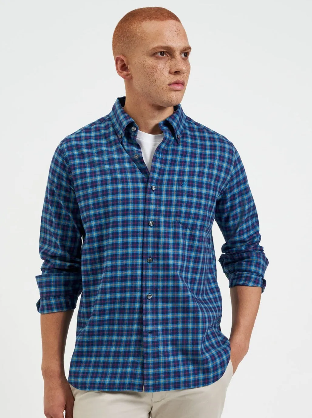 House Tartan Twill Shirt - Navy