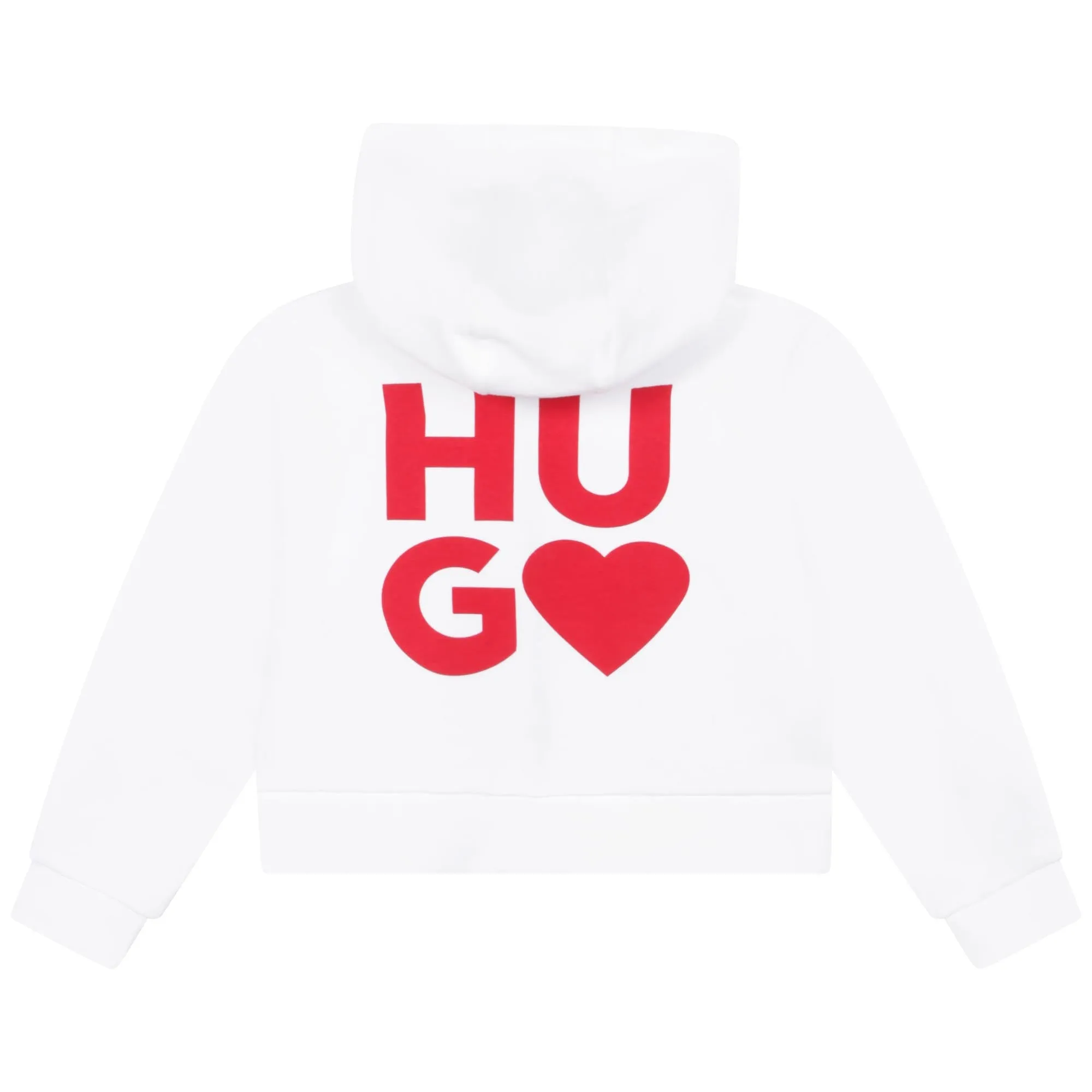 Hugo Kids Hooded Track Cardigan - White