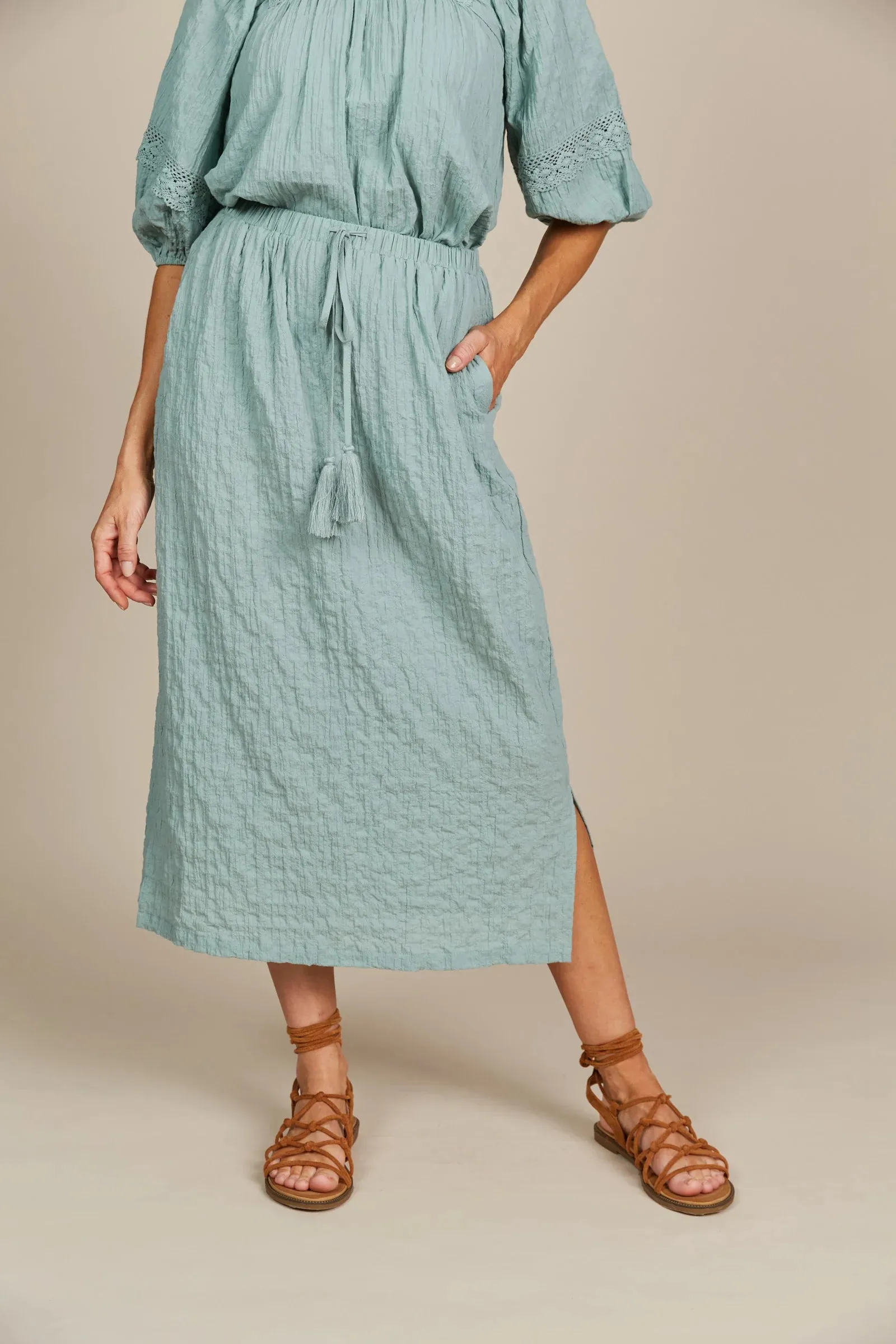 Isle of Mine Fleur Skirt - Seafoam