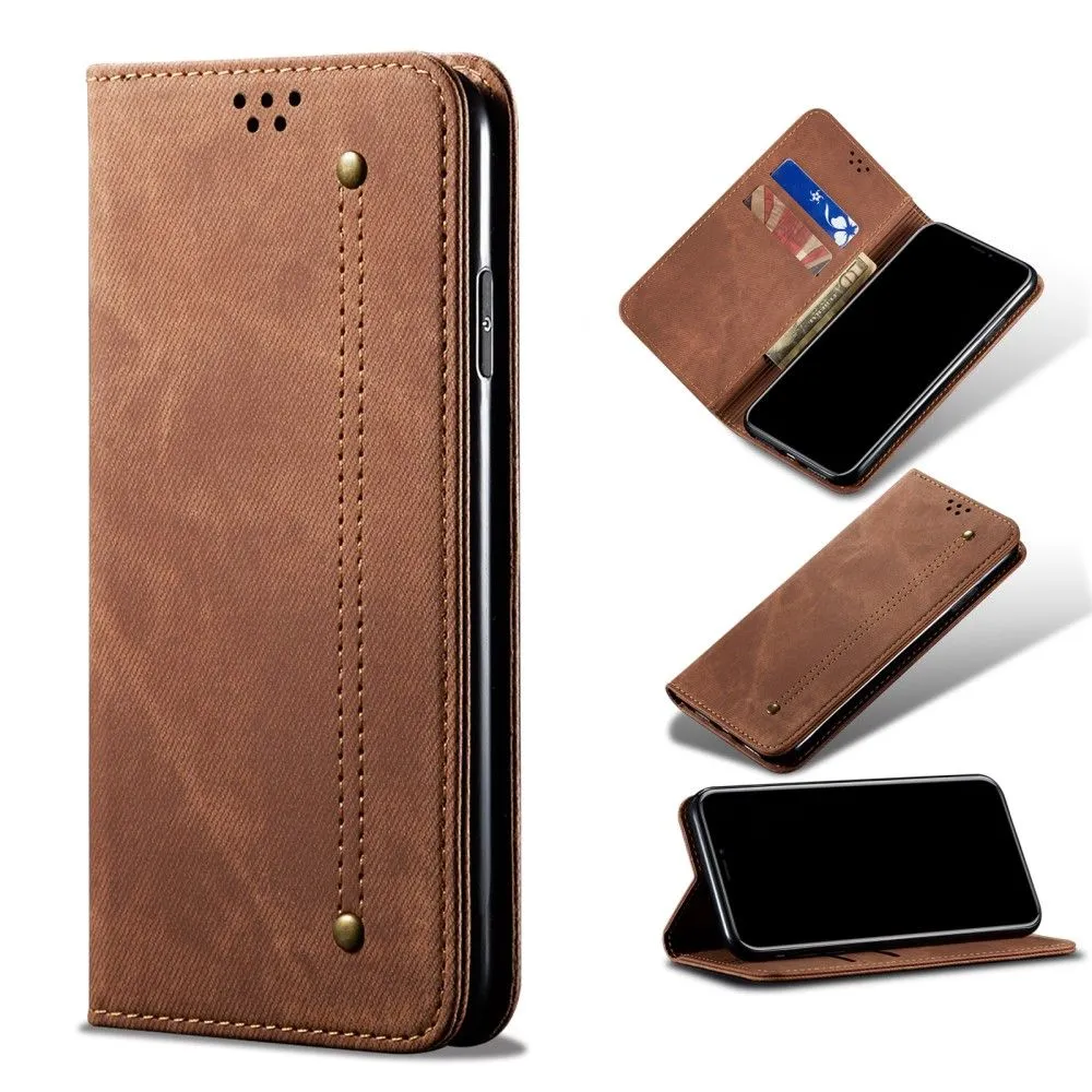 Jeans Motorola Moto G50 5G Flip case - Coffee