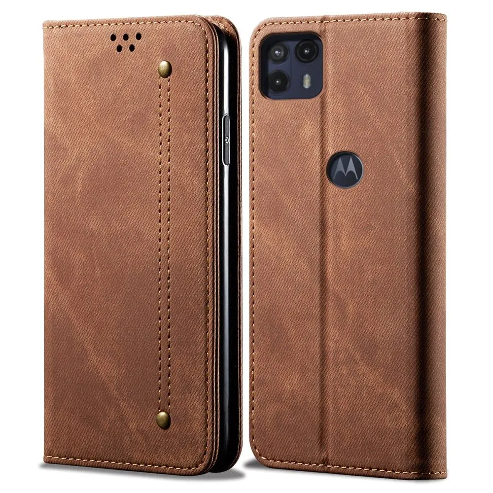 Jeans Motorola Moto G50 5G Flip case - Coffee