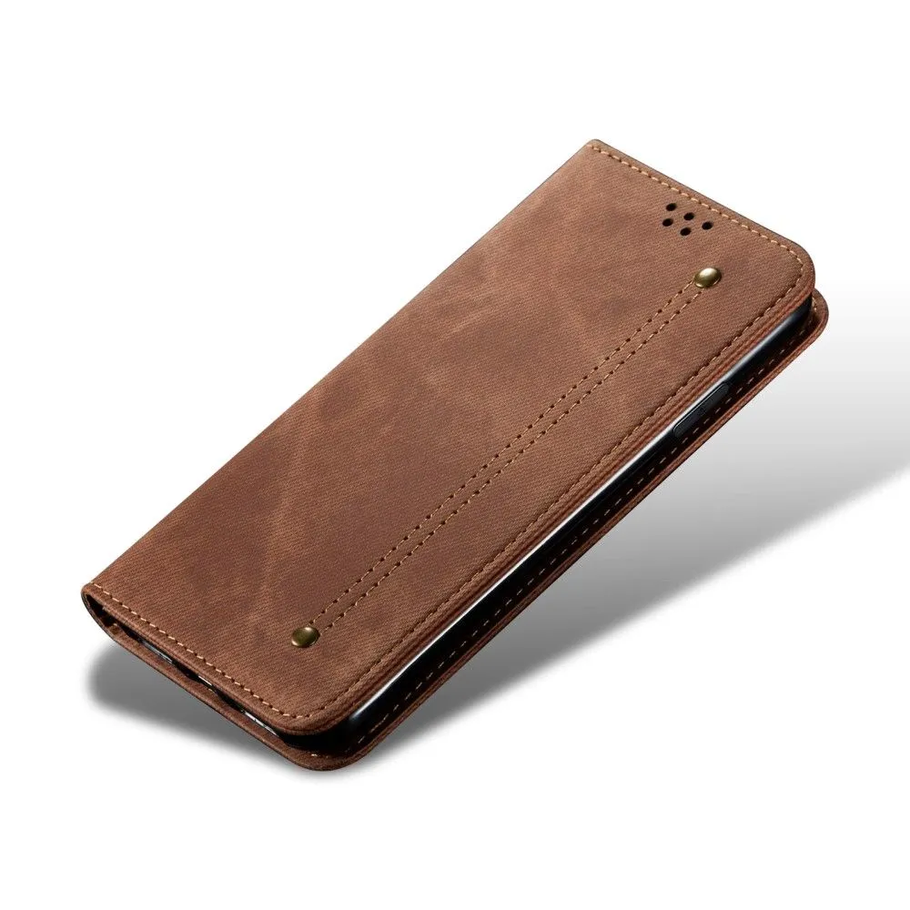 Jeans Motorola Moto G50 5G Flip case - Coffee