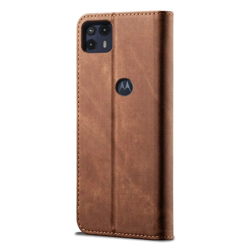 Jeans Motorola Moto G50 5G Flip case - Coffee