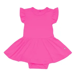 Kyte Baby - Twirl Bodysuit Dress in Raspberry