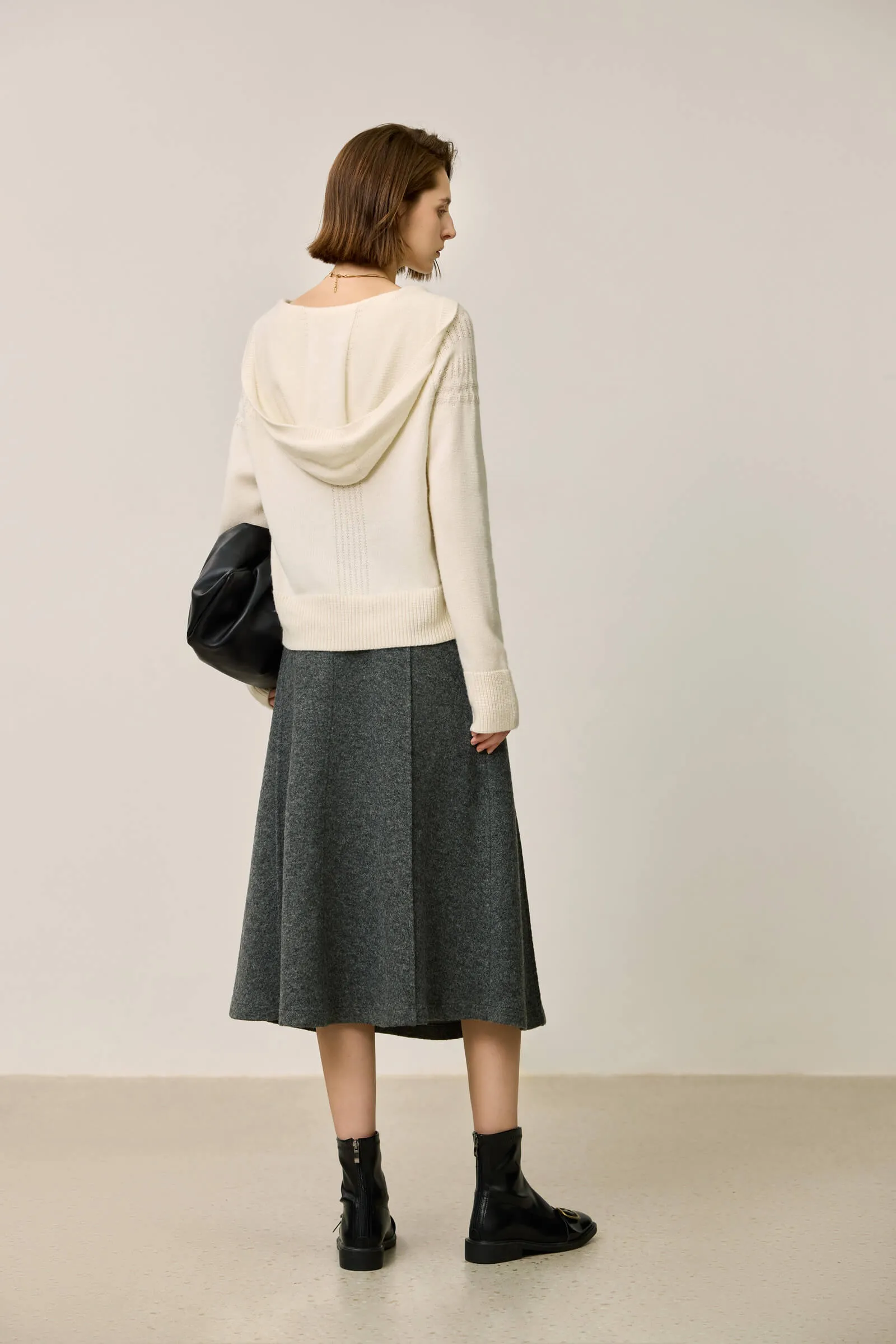 LILY Simple A-Line Knit Skirt