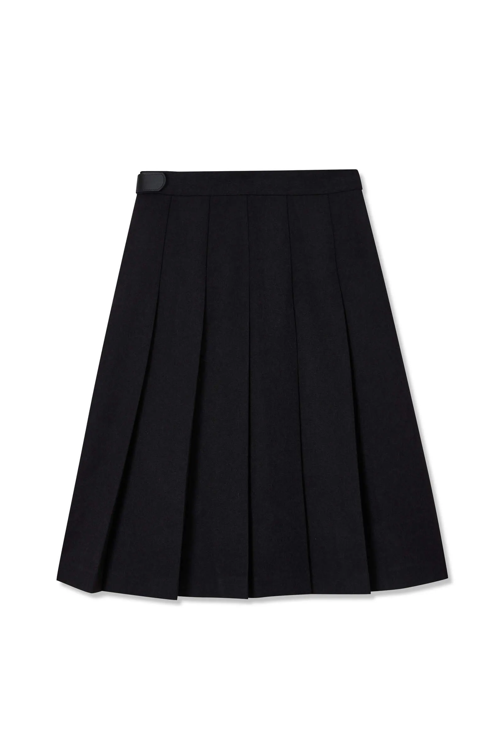 LILY Unique Belted High-Waisted Midi Skirt