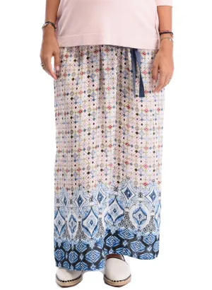 Long Printed Maternity Skirt