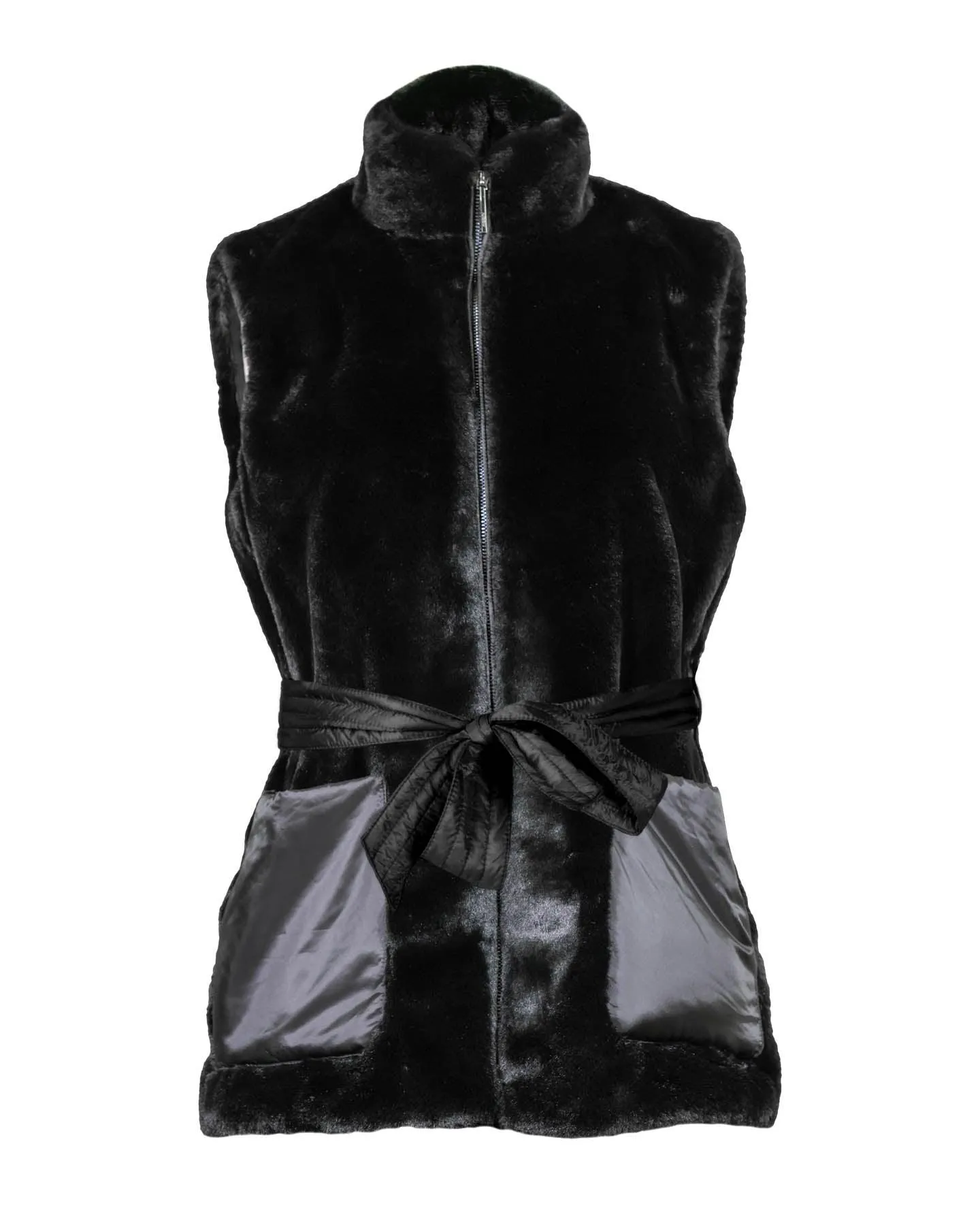 Marc Cain Faux Fur Belted Vest