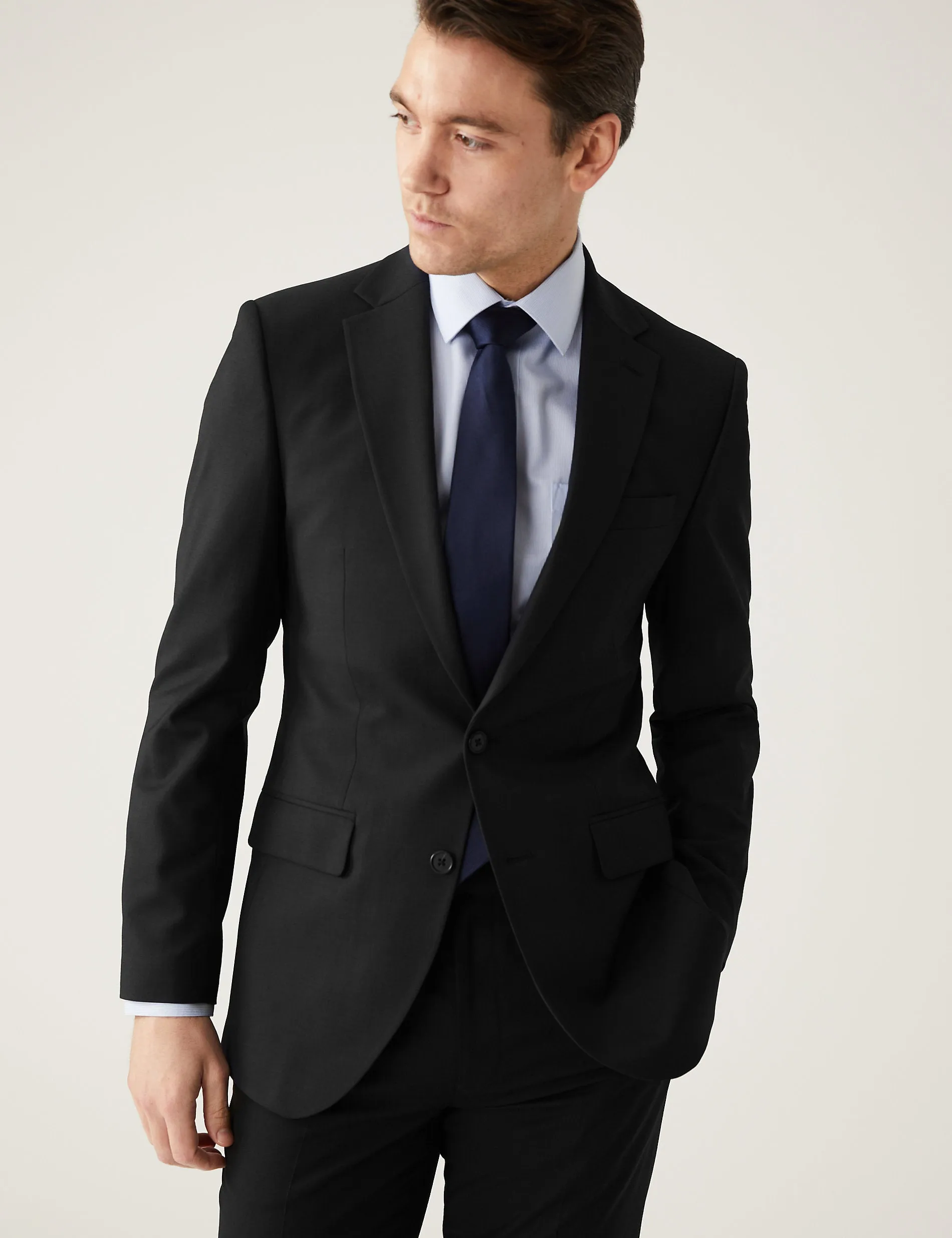 Marks & Spencer Slim Fit Stretch Jacket, Black