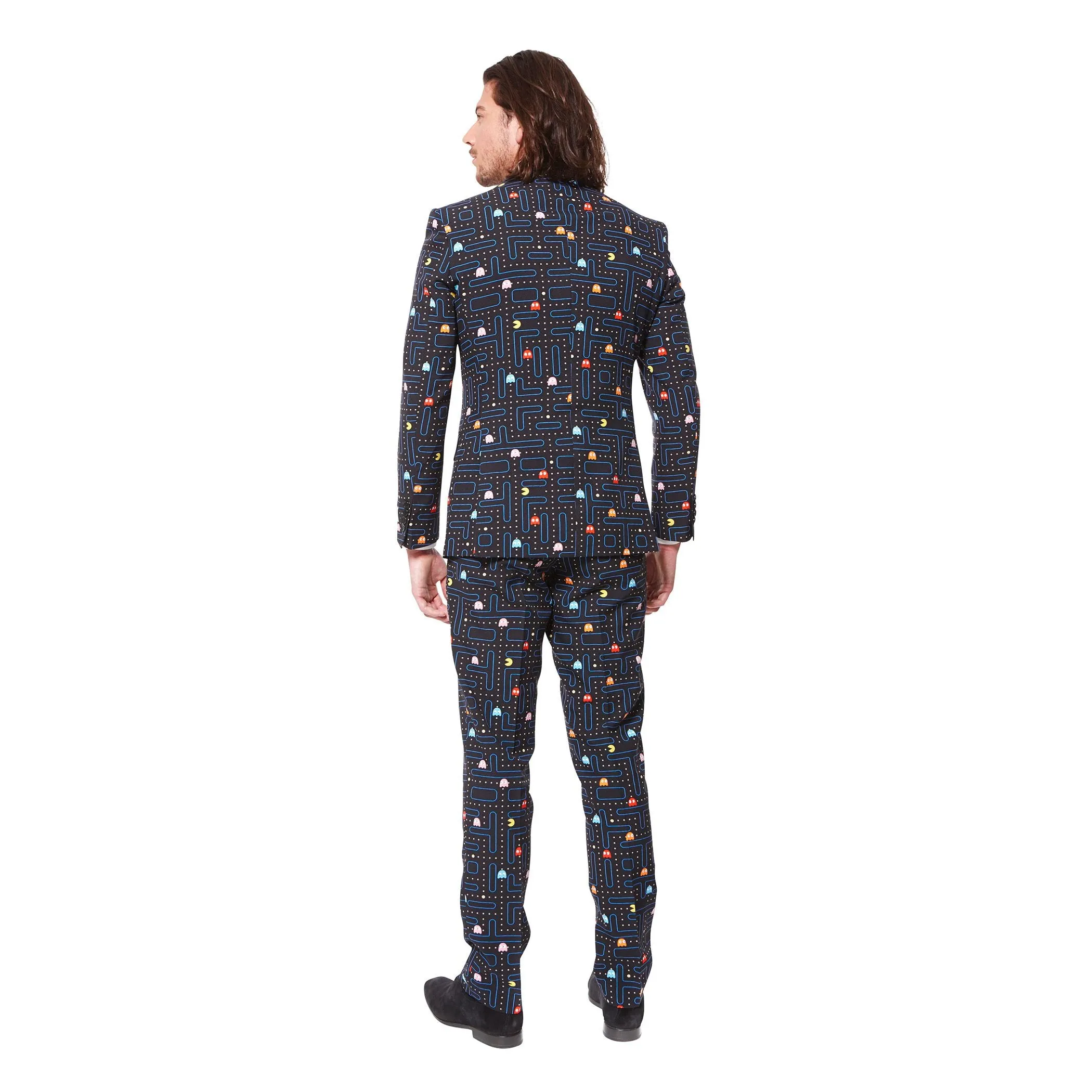 Men's Pac-Man OppoSuits Slim Fit Suit and Tie, Blue