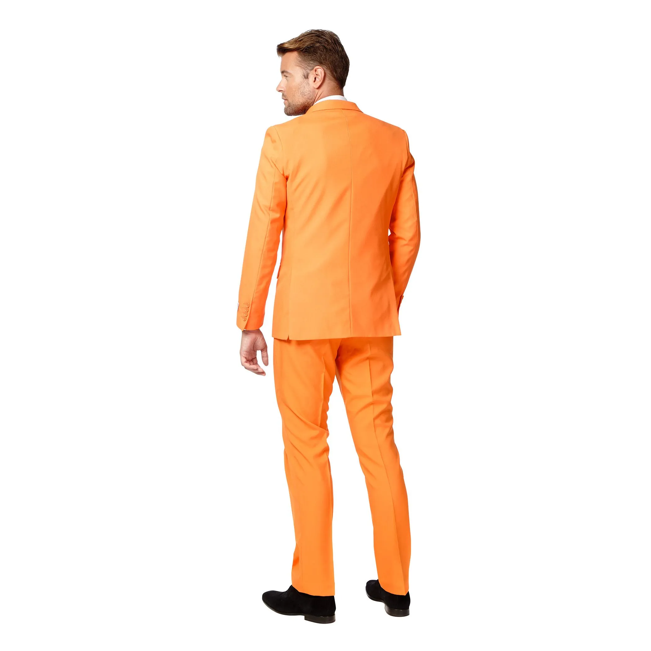 Men's Slim Fit OppoSuits Plain Suit and Tie, Orange