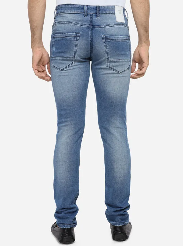 Milky Blue Washed Straight Fit Jeans | JadeBlue