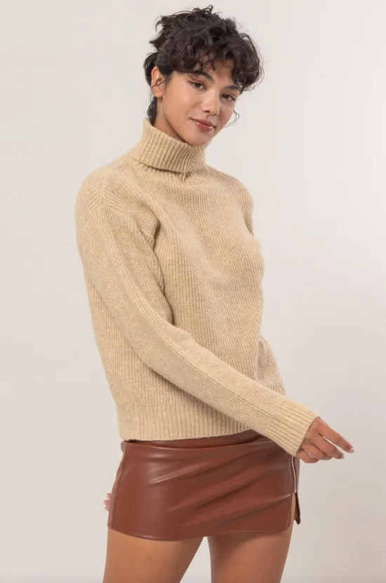 Millie Ribbed Turtleneck Sweater