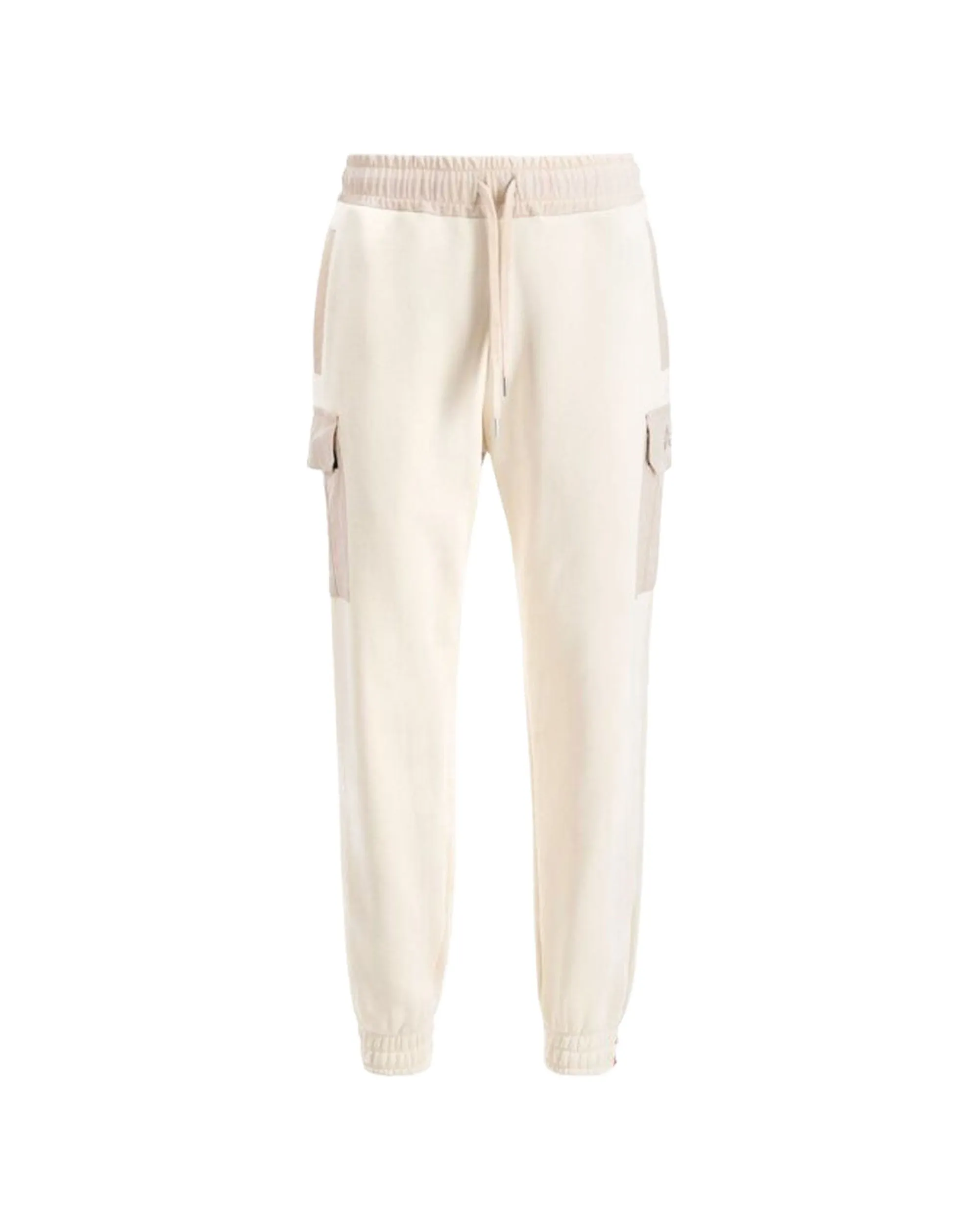 Pantalone Uomo Alpha Industries Sweat Nylon Cargo Jogger Jet Stream White