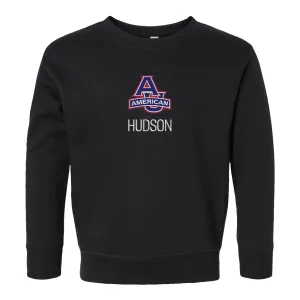 Personalized American University Eagles Toddler Crewneck Sweatshirt