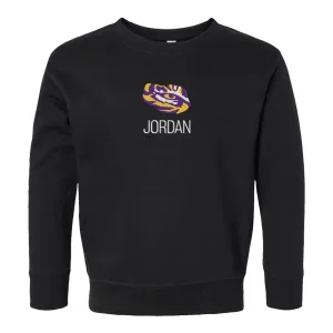 Personalized LSU Tigers Eye Toddler Crewneck Sweatshirt