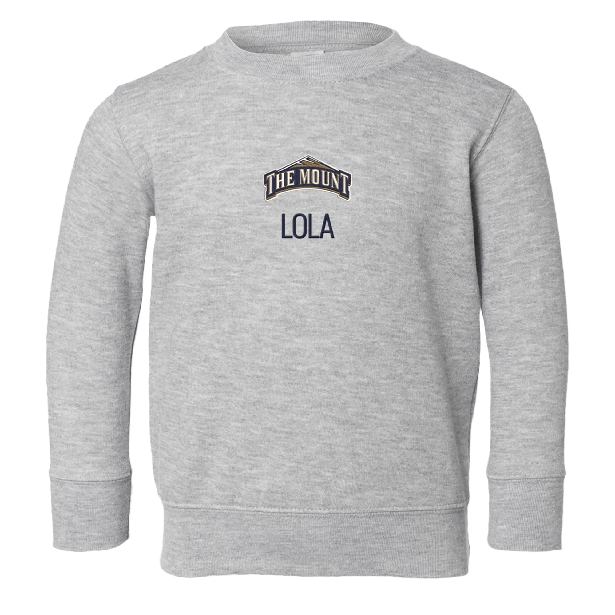 Personalized Mount St. Mary's Mountaineers Toddler Crewneck Sweatshirt