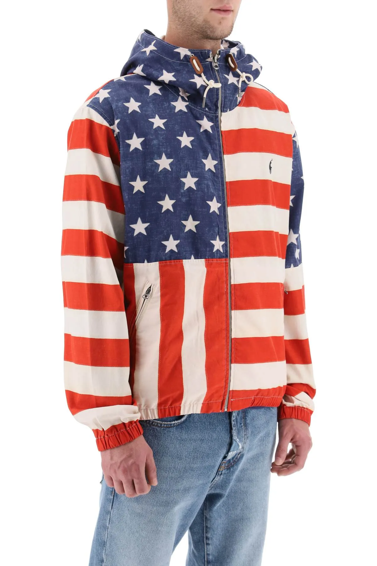 Polo ralph lauren flag print cotton jacket