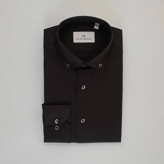 Rich Black Cotton Shirt