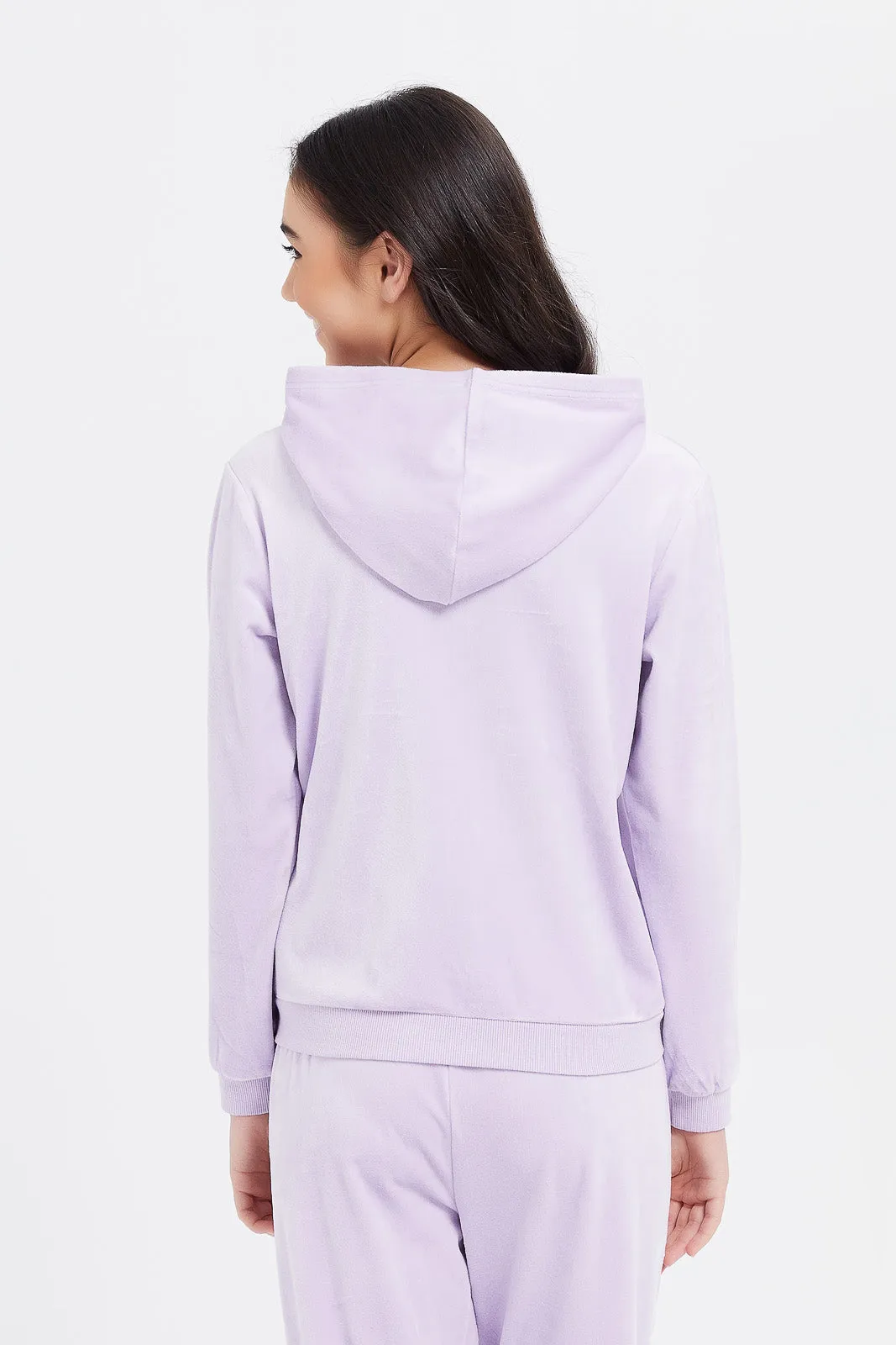 Senior Girls Purple Velour Sweatshirts