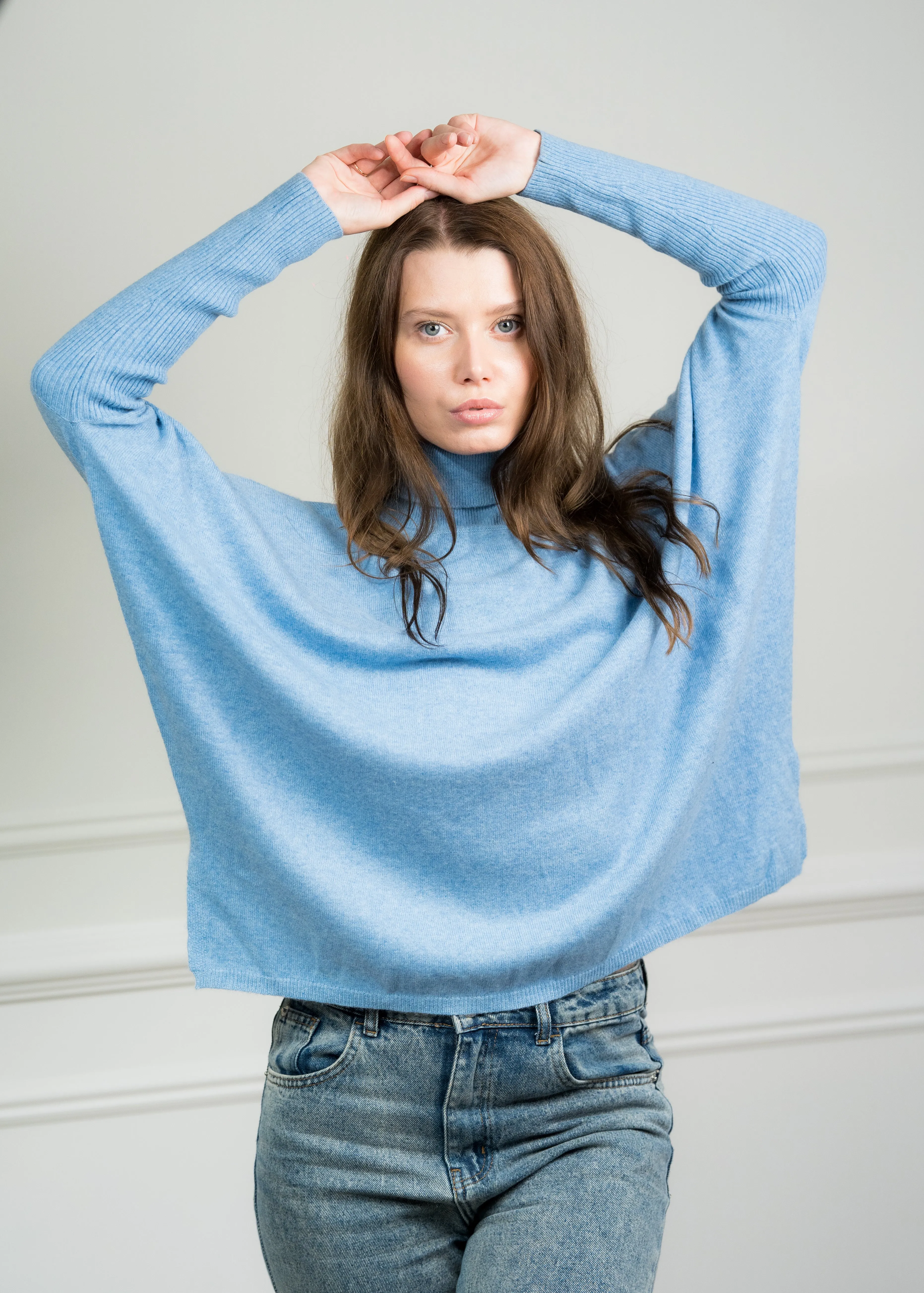 Sky Cashmere Boxy Sweater