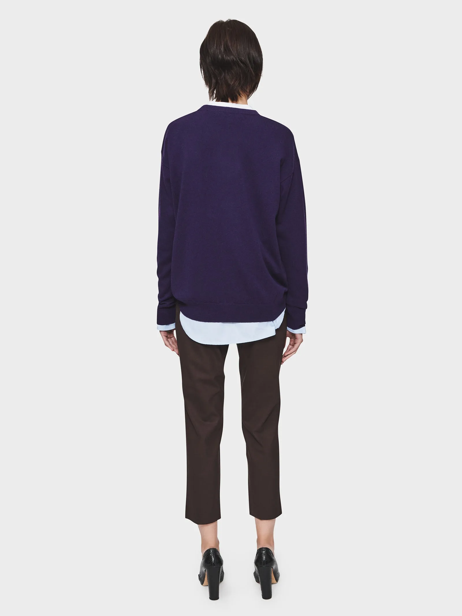 Slouchy Crewneck in Purple