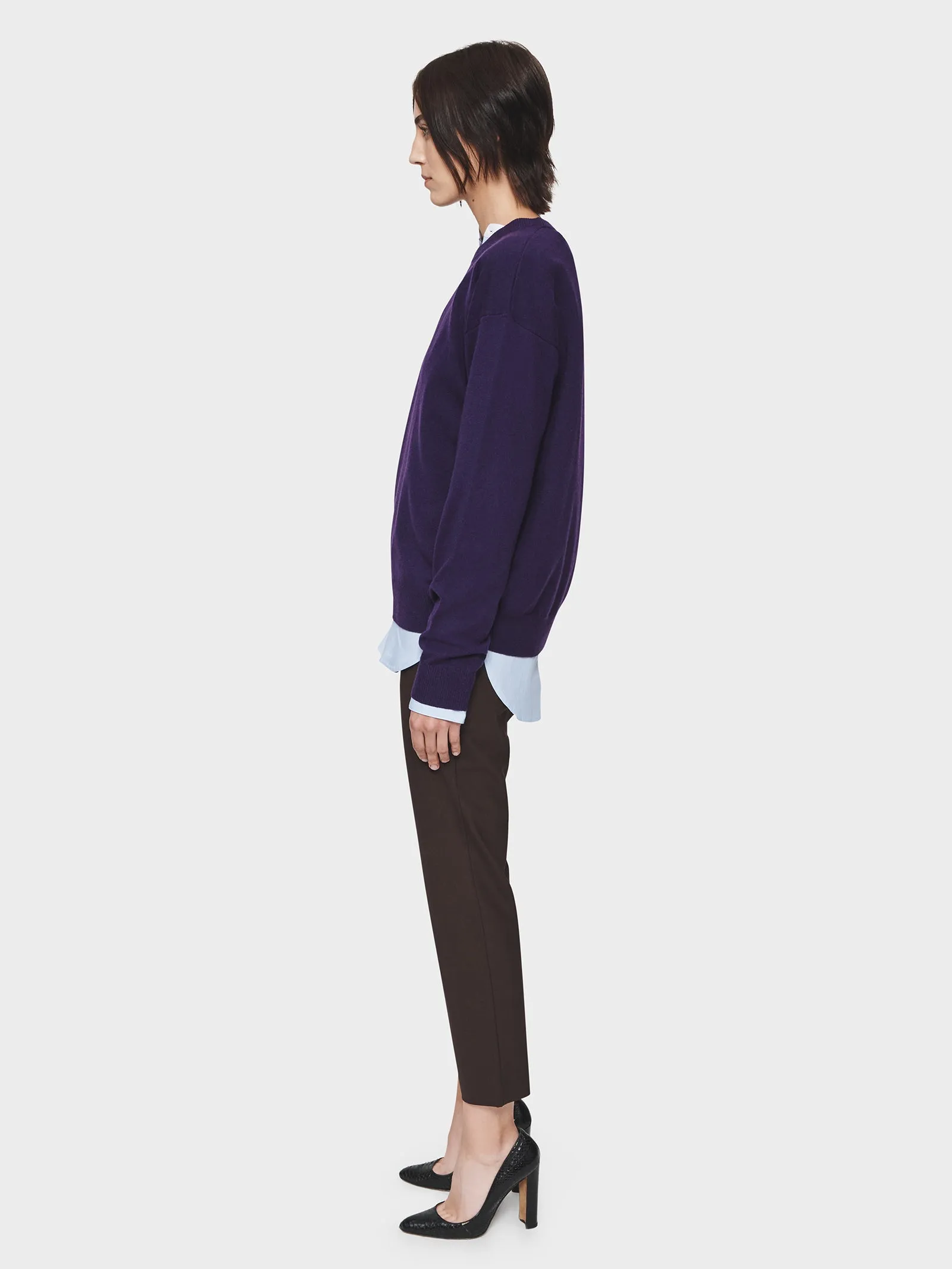 Slouchy Crewneck in Purple