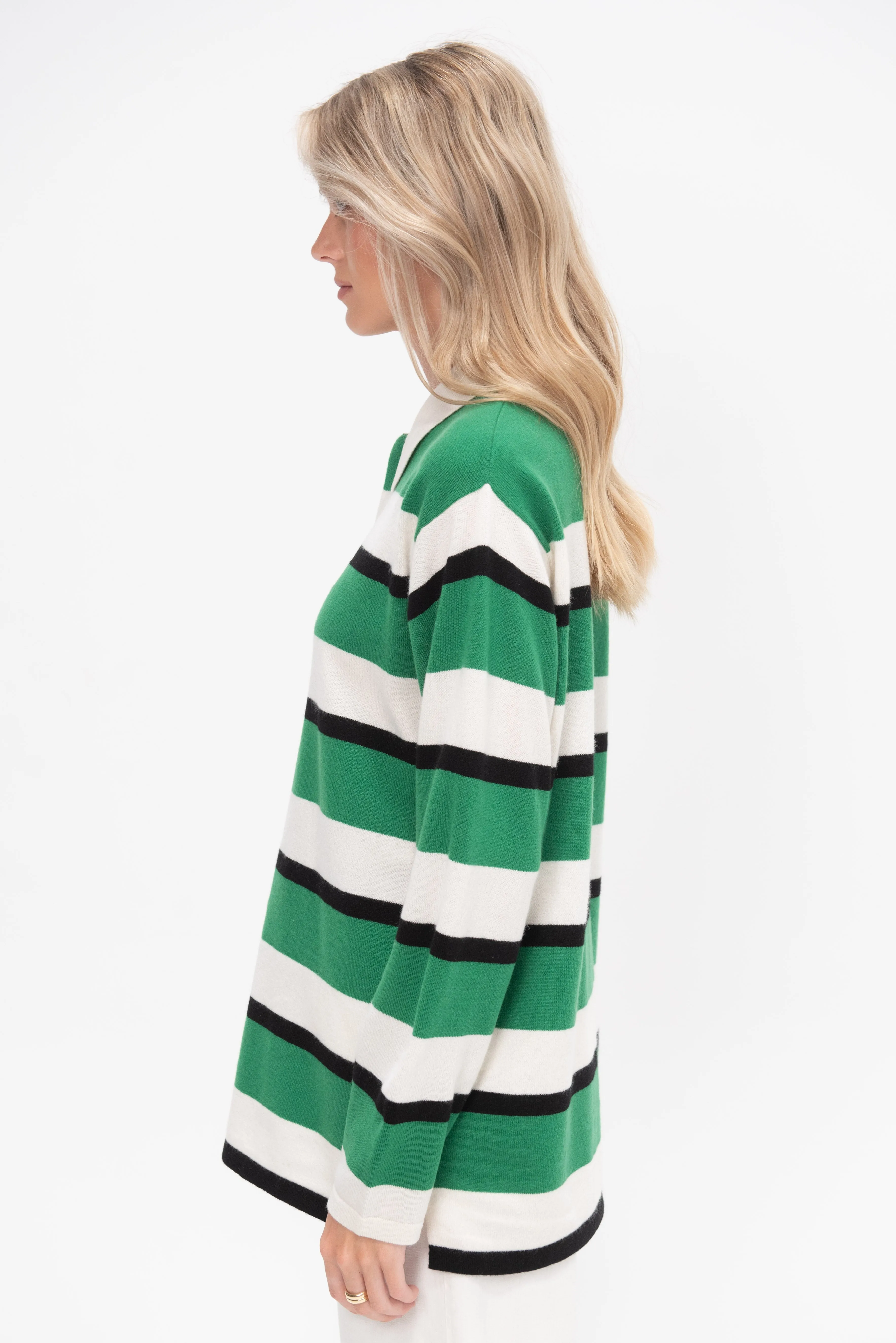 Striped Rugby, Rainforest & Cream Stripe