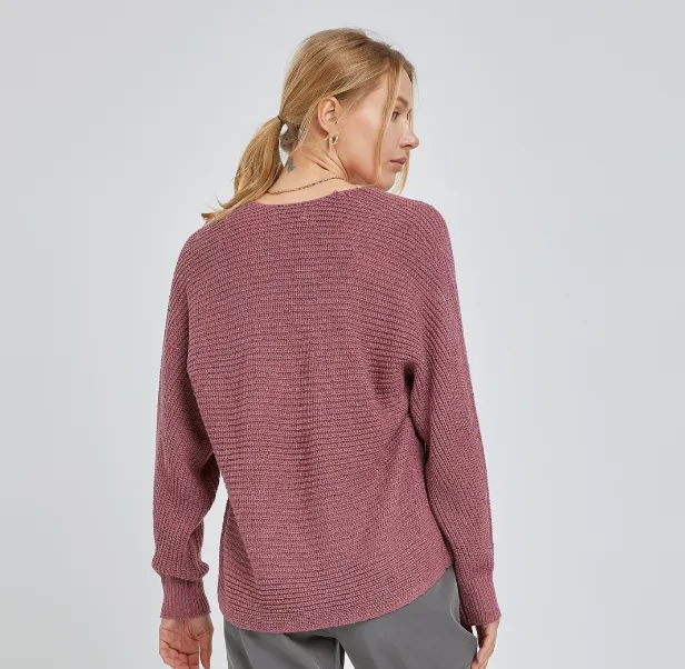 The Move Slow Sweater in Orchid