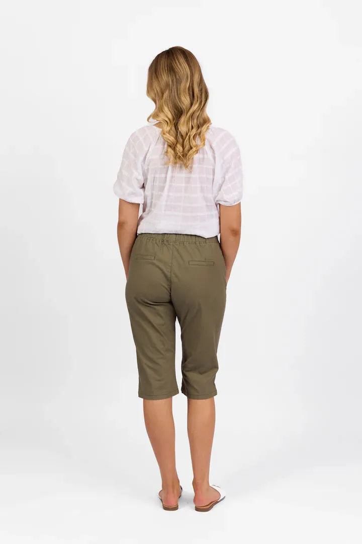 Vassalli Slim Leg Pant - Army