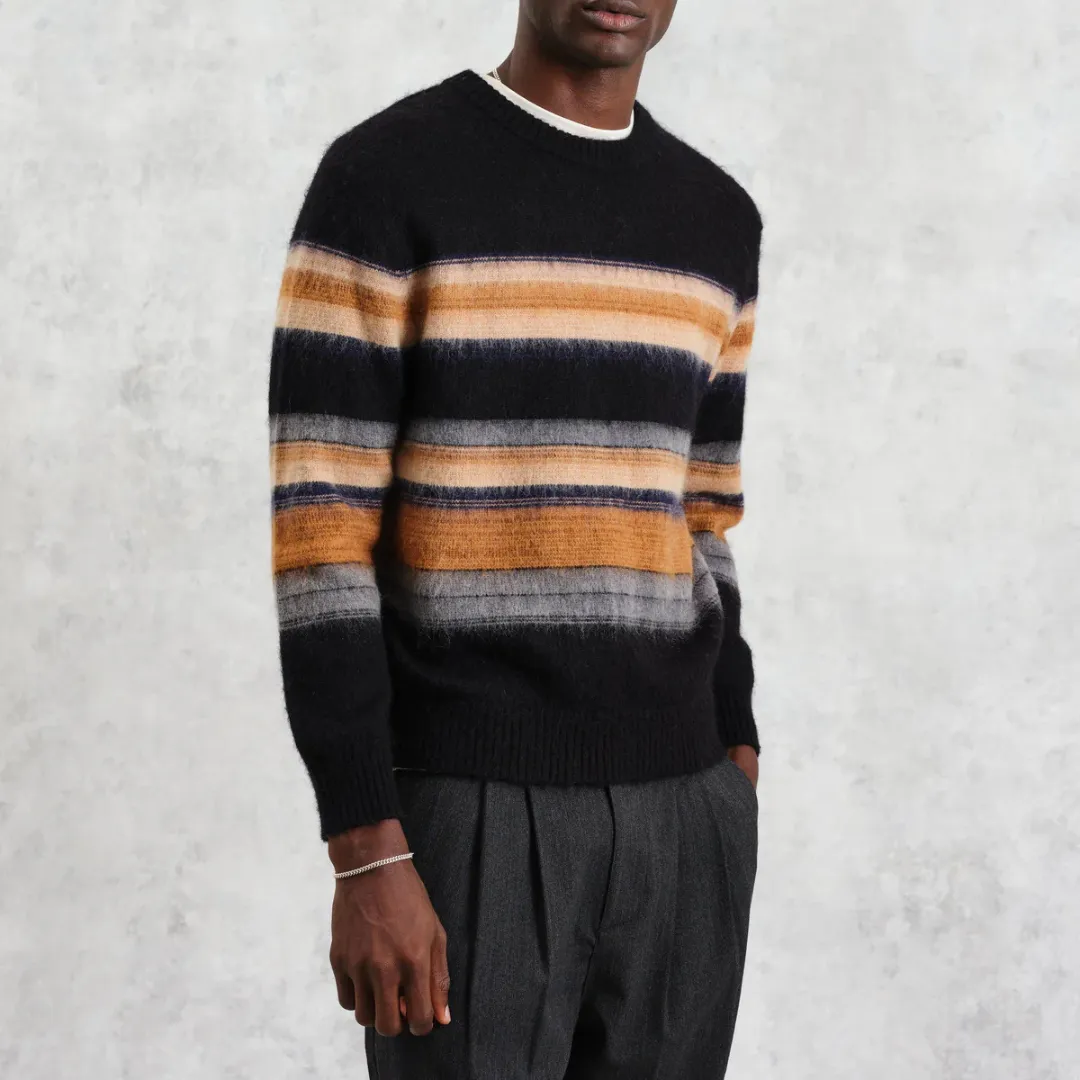 Wax London : Wilde Crew in Brush Stripe