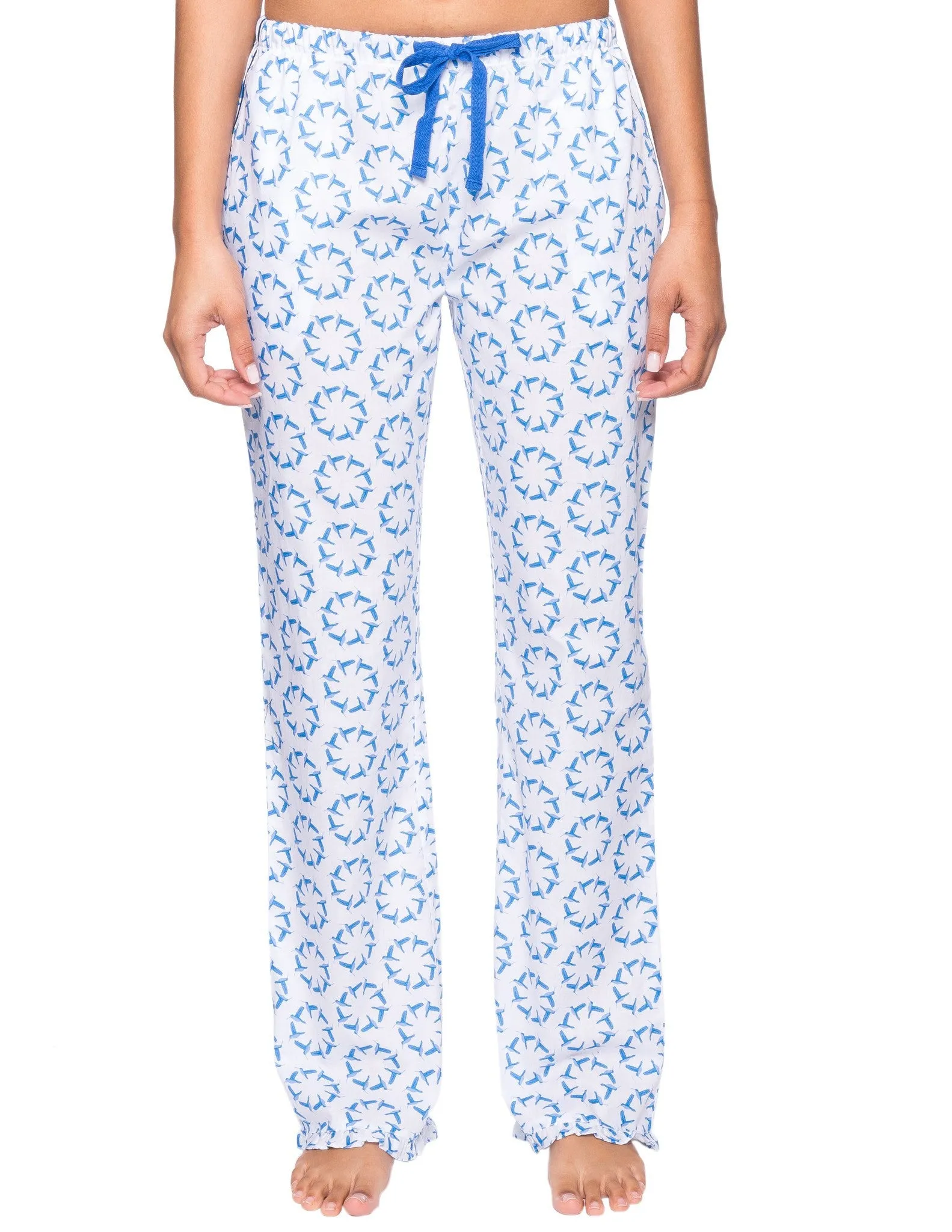 Womens Premium 100% Cotton Poplin Lounge/Sleep Pants