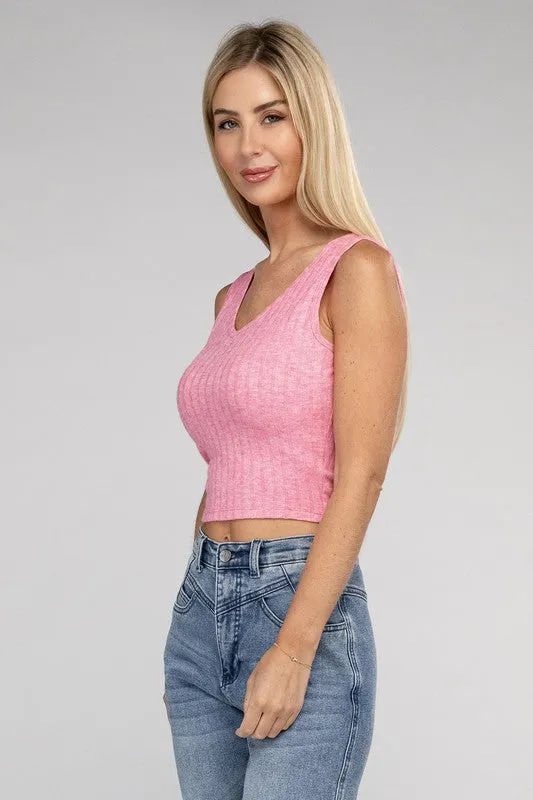 Zenana Closed Door Crop Tank